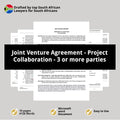 Joint Venture Agreement Template - 3 or more Parties, Project Collaboration - South Africa