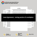 Lease Agreement Template - Section of Workspace - South Africa