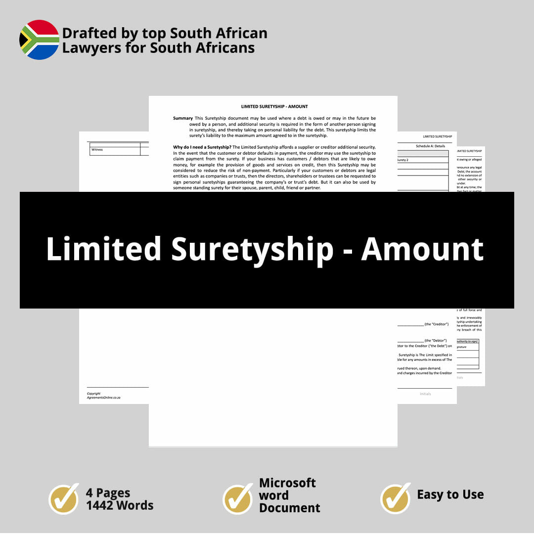 Limited Suretyship Amount 1