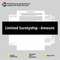 Limited Surety Amount Template - South Africa