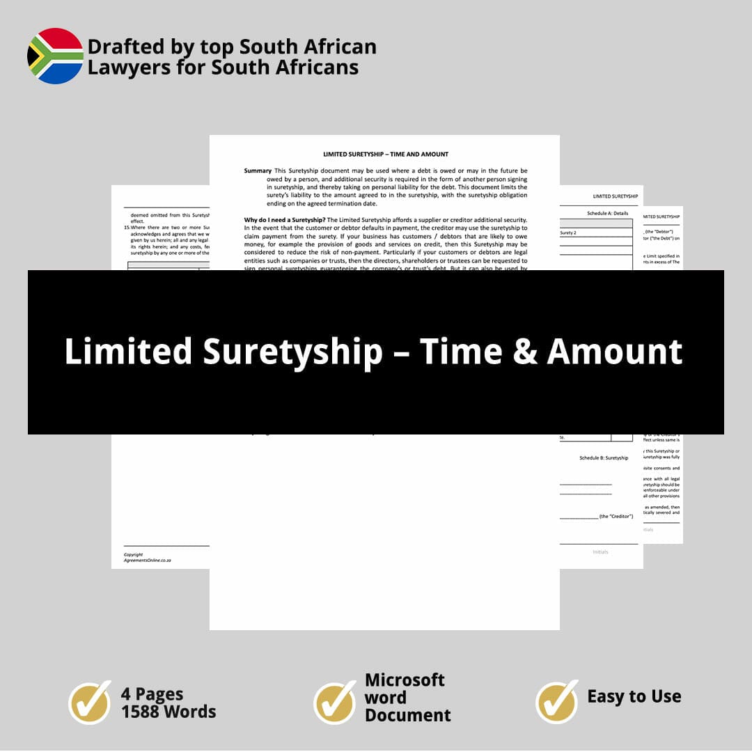 Limited Suretyship – Time Amount 1