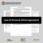 Loan of Personal Vehicle Agreement 1