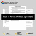 Loan of Personal Vehicle Agreement Template - South Africa