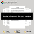 Members Agreement or Association Agreement Template - 3 or more Members - South Africa