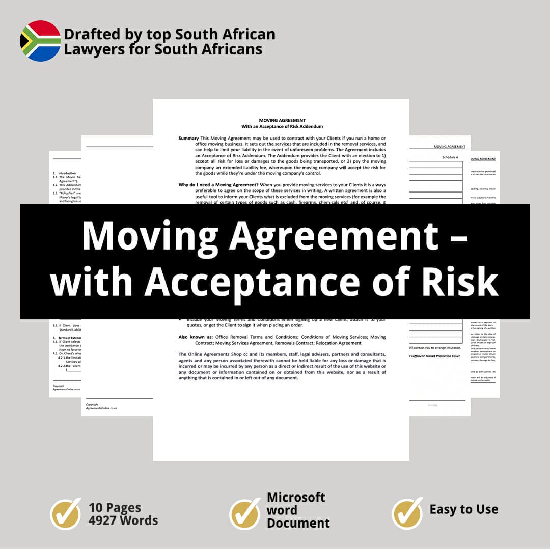 Moving Agreement – with Acceptance of Risk 2