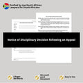 Notice of Disciplinary Decision Template - Following an Appeal - South Africa