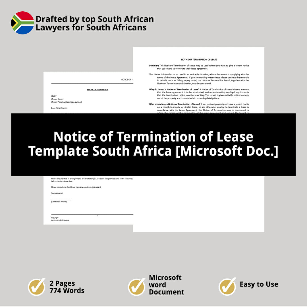Notice of Termination Lease Template 1