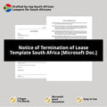 Notice of Termination of Lease Template - South Africa