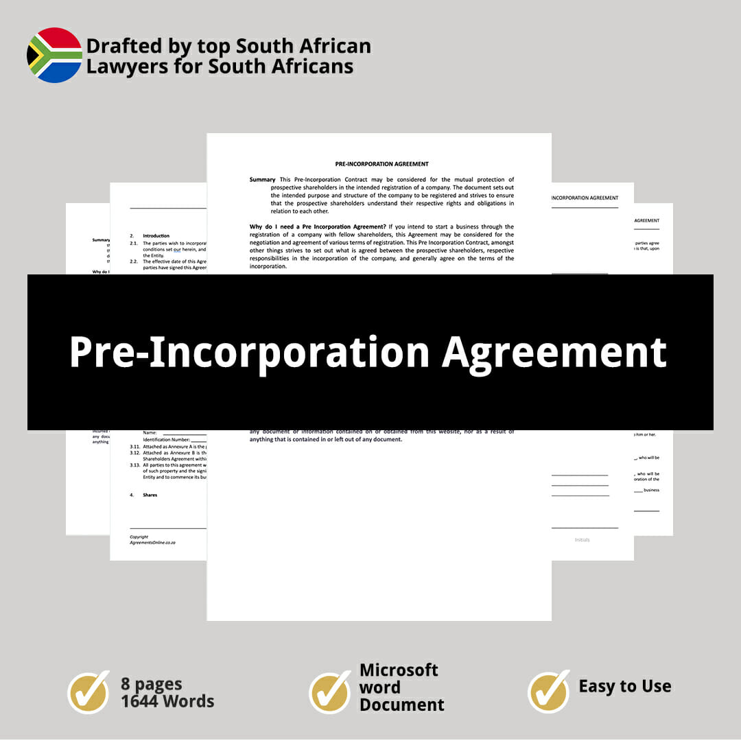 Pre Incorporation Agreement 1