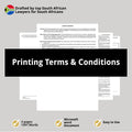 Printing Agreement Template - South Africa