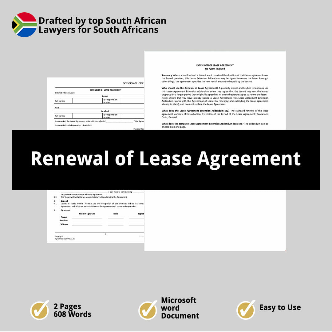 Renewal of Lease Agreement 1 1