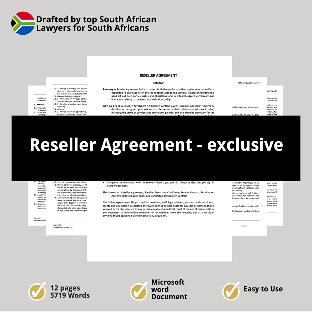 Reseller Agreement exclusive 1