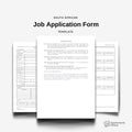 Job Application Form Template - South Africa