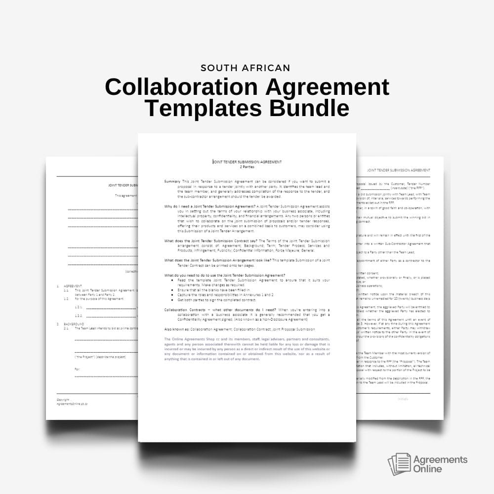 legal contract templates agreements online south africa