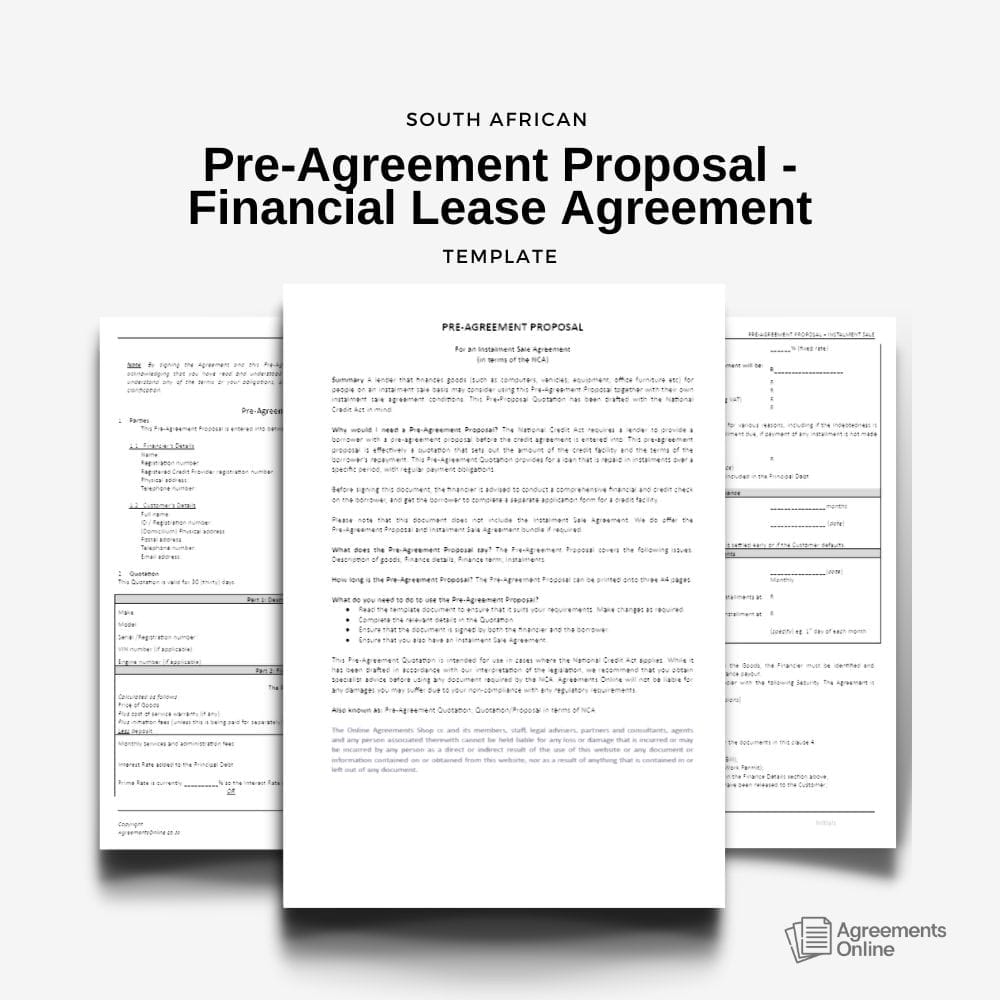legal contract templates agreements online south africa