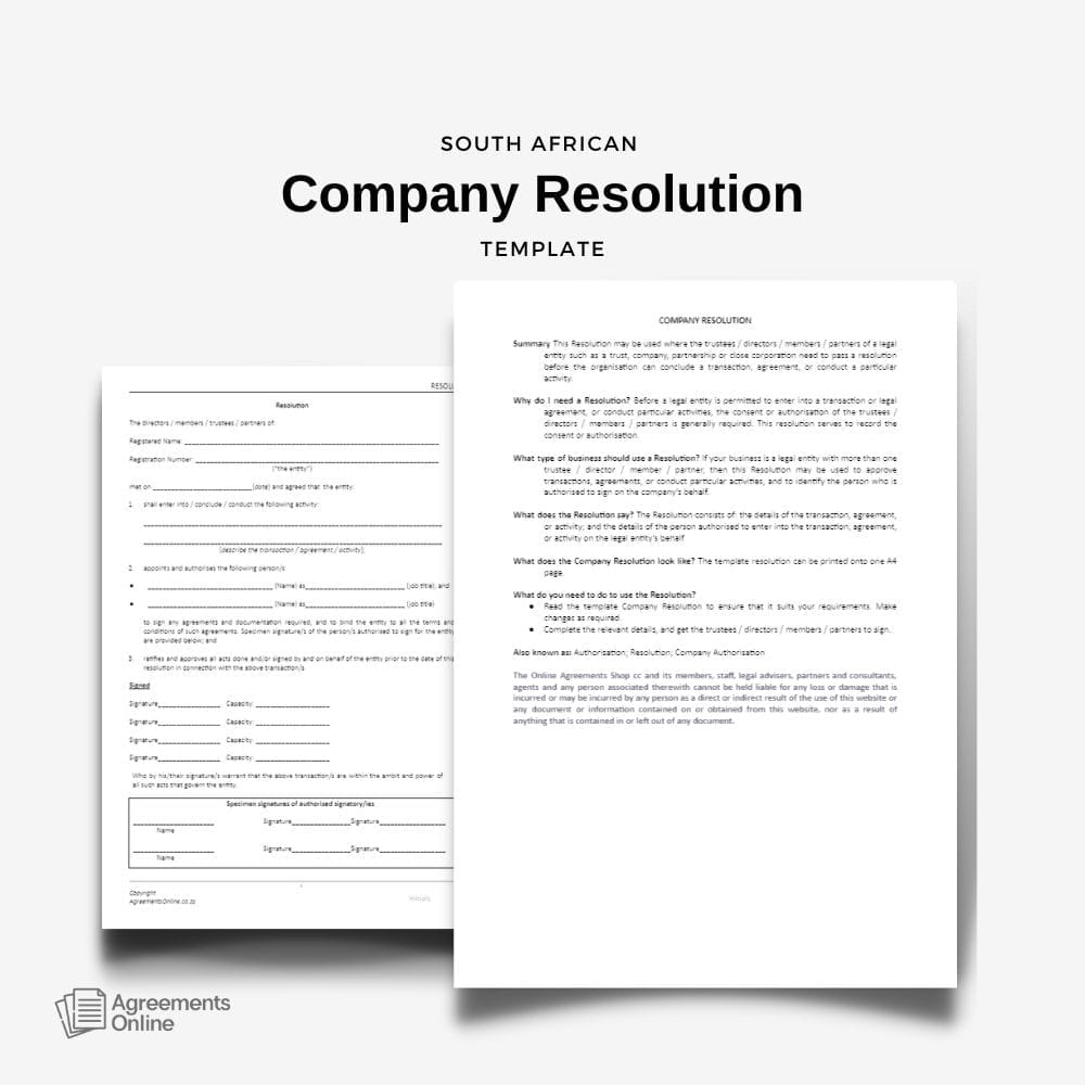 legal contract templates agreements online south africa