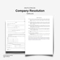 Company Resolution Template – Letter - South Africa