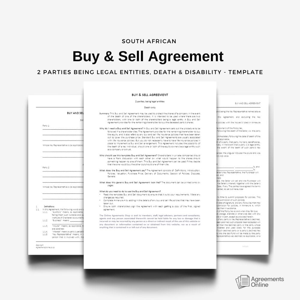 legal contract templates agreements online south africa