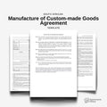 Manufacture and Installation of Customised Goods Agreement Template - South Africa