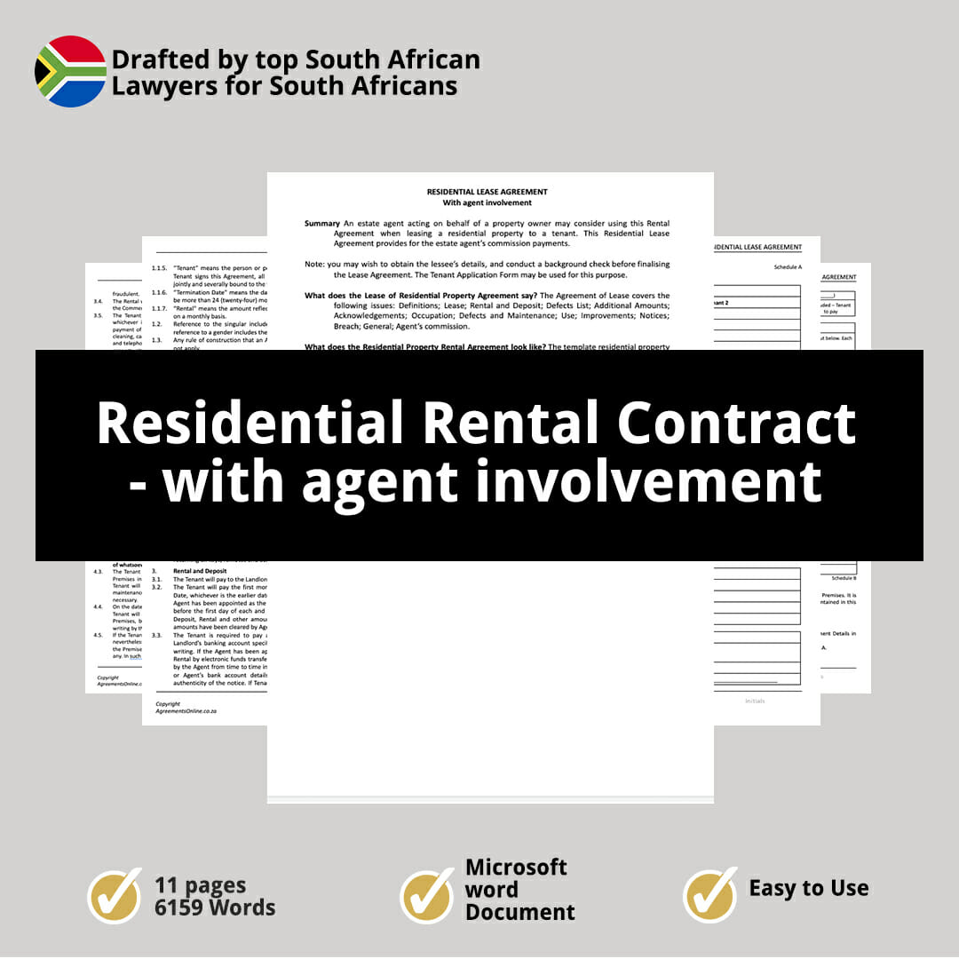 Residential Rental Contract with agent involvement copy