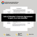 Sale of Members Interest Agreement Template - in part, tot an Existing Member - South Africa