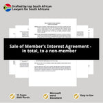 Sale of Members Interest Agreement in total to a non member 1