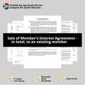Sale of Members Interest Agreement Template - In Total to an Existing Member - South Africa