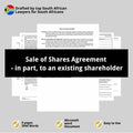 Sale of Shares Agreement Template - in part, to an Existing Shareholder - South Africa