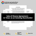 Sale of Shares Agreement Template - in total, to an Existing Shareholder - South Africa