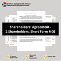 Shareholders Agreement Contract Template - 2 Shareholders - South Africa