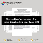 Shareholders Agreement 3 or more Shareholders Long Form MOI 3