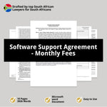 Software Support Agreement monthly fees 2