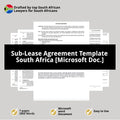 Sublease Agreement Template - South Africa