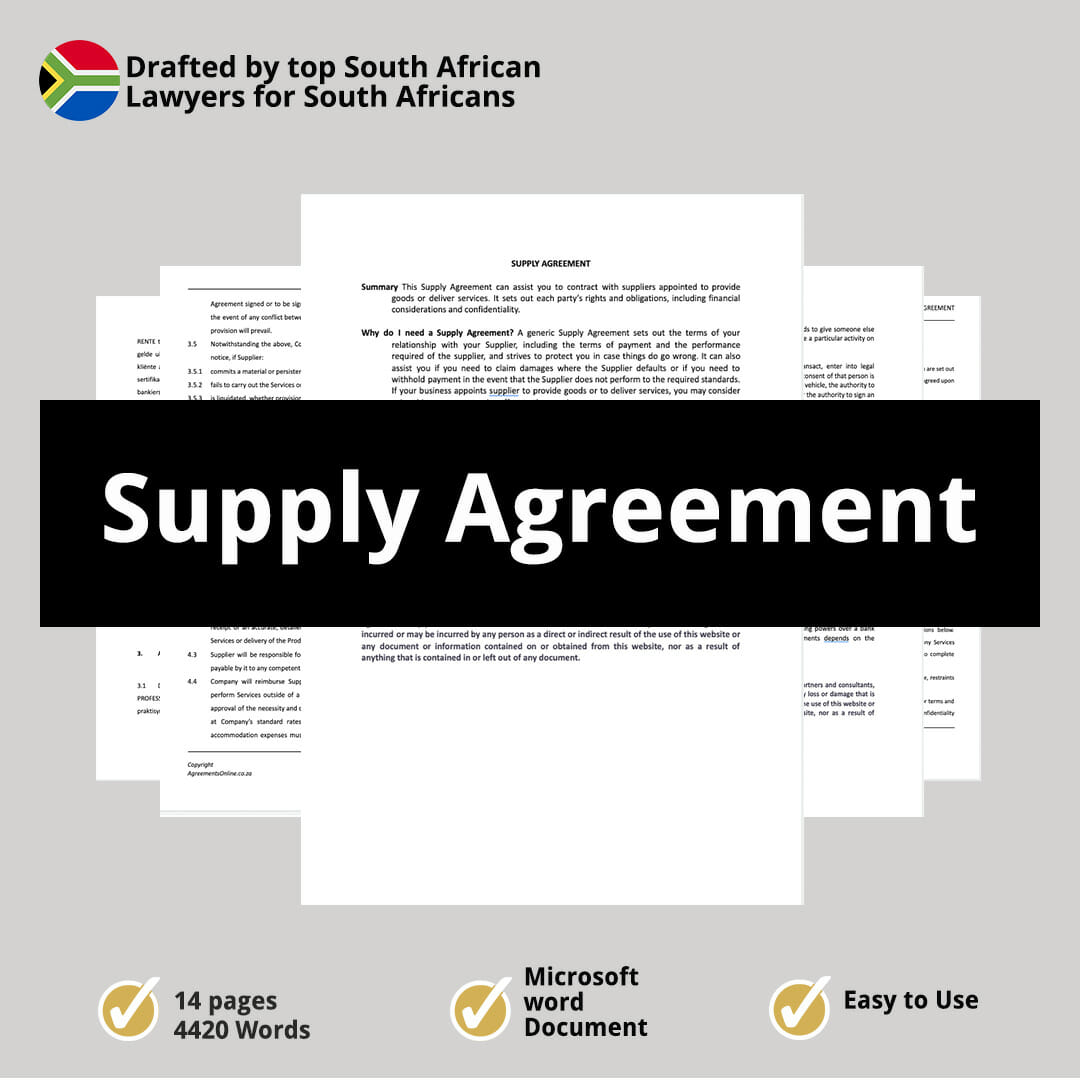 Supply Agreement 1