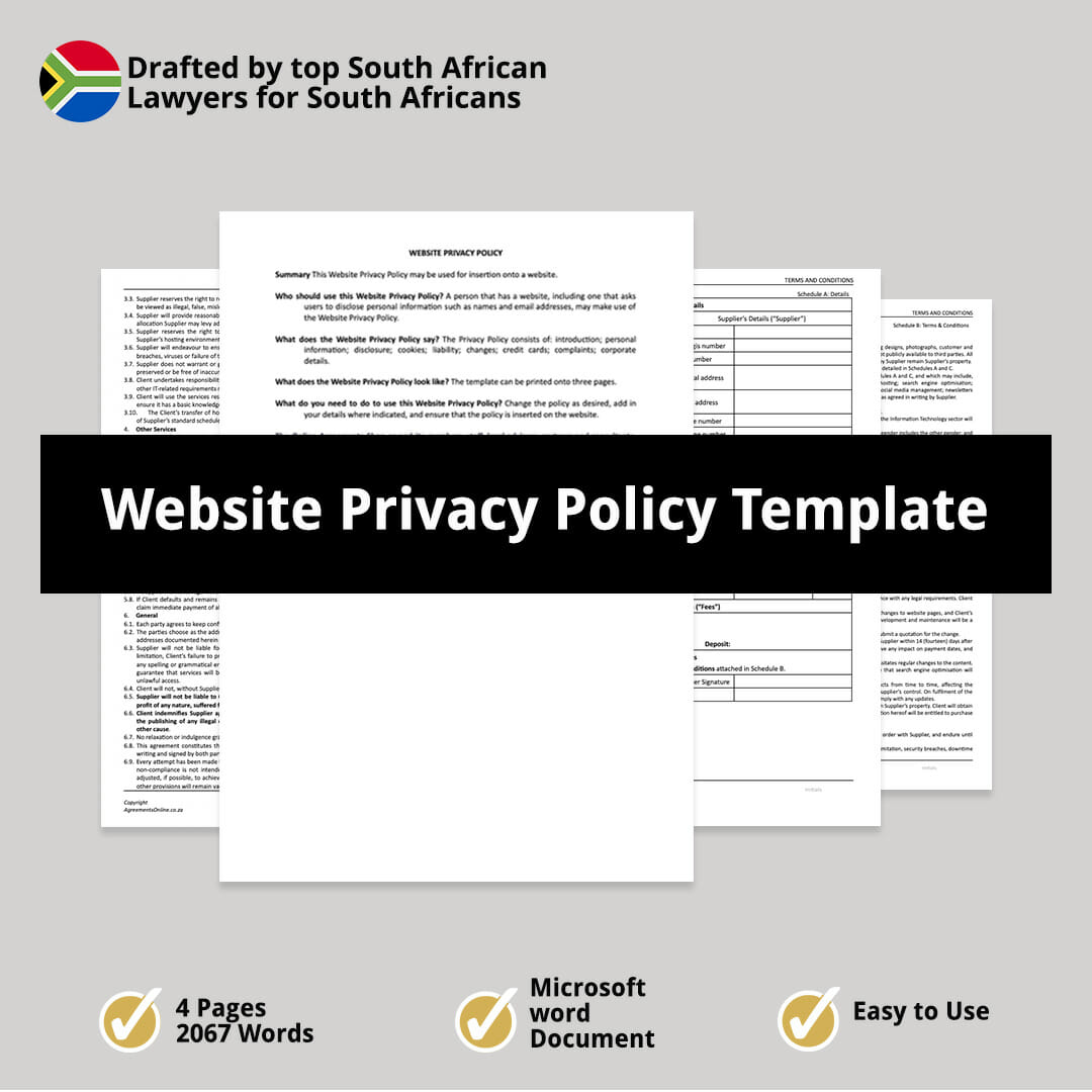 Website Privacy Policy Template 1