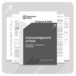 Acknowledgement of Debt Template - One Debtor - South Africa