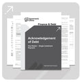 Acknowledgement of Debt - One Debtor, Single Installment payment - South Africa
