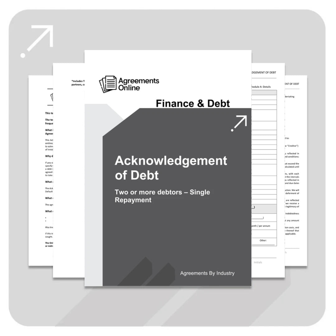 Acknowledgement of Debt Template - Two or more debtors, single repayment - South Africa