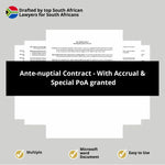 ante nuptial contract with accrual special poa granted
