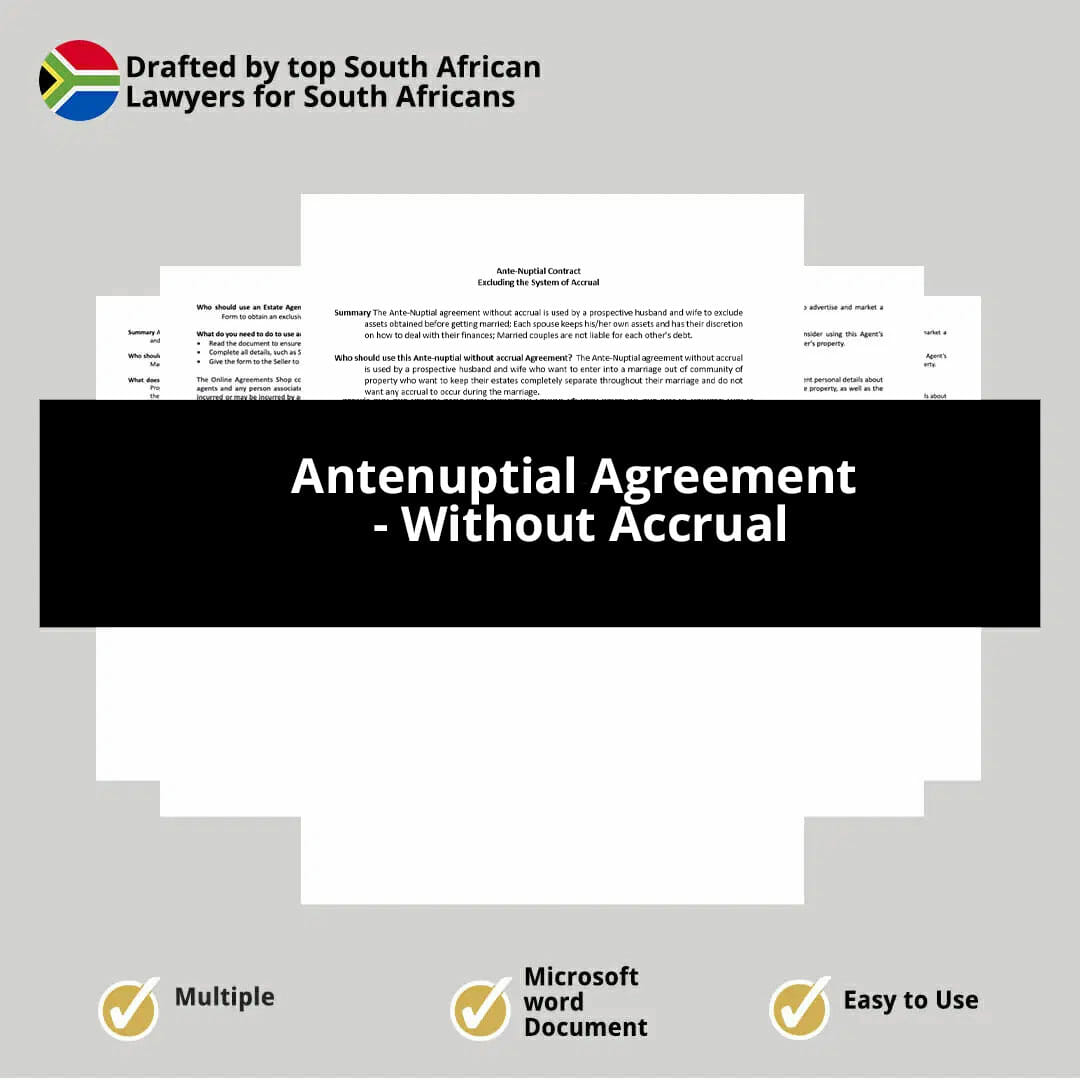 antenuptial agreement without accrual
