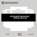 Antenuptial Agreement without Accrual Template - South Africa
