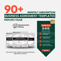 1 Year Subscription: Get Full Access to 90+ Business Agreement Templates @ R416pm - Valued at R109,852