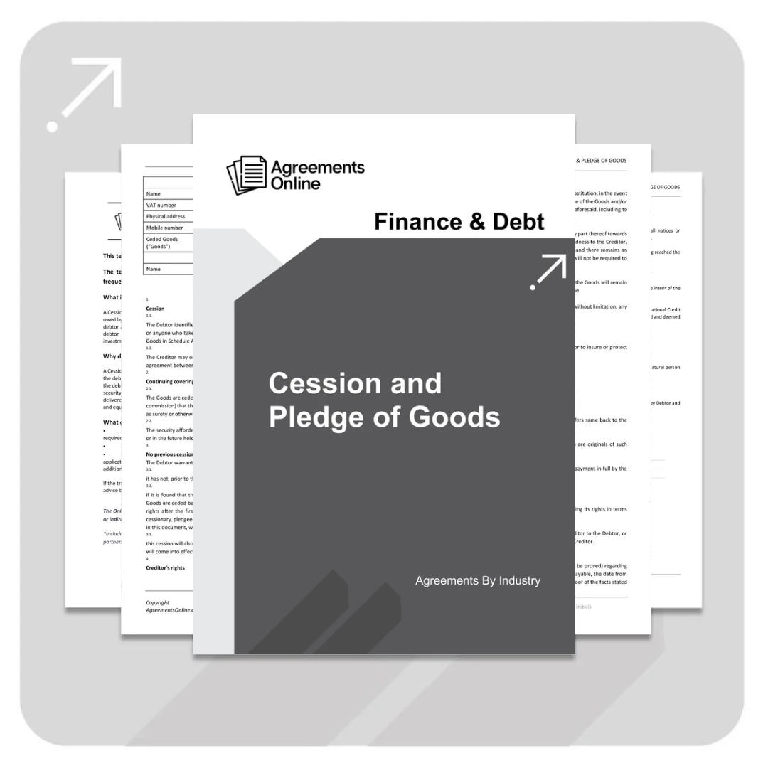 Cession and Pledge of Goods Template - South Africa