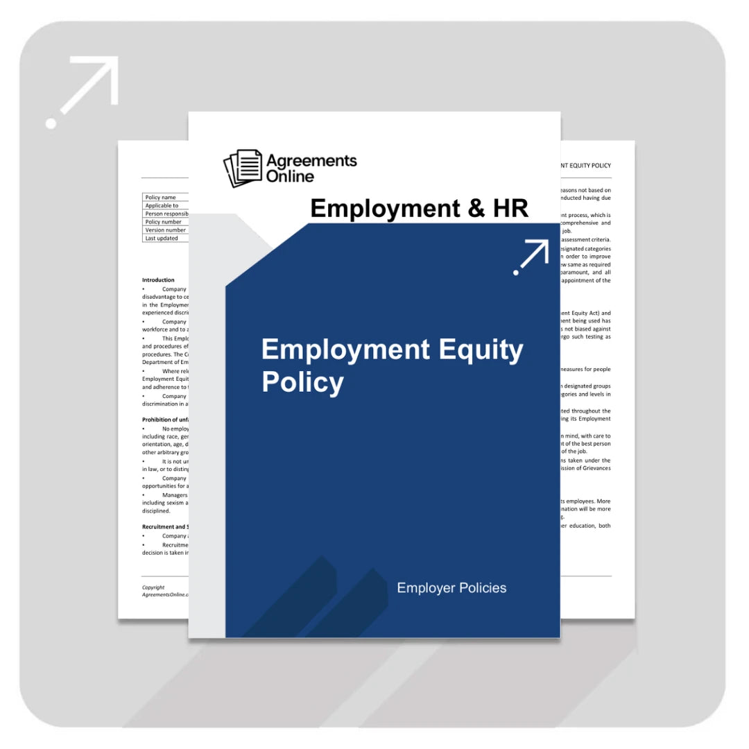 Employment Equity Policy Template - South Africa
