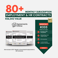 1 Year Subscription: Get Full Access to 80+ Employment & HR Contracts @ R333pm - Valued at R56,042