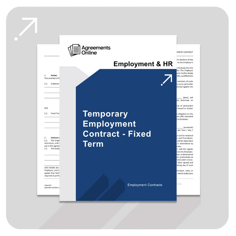 Temporary Employment Contract Template - Fixed Term - South Africa