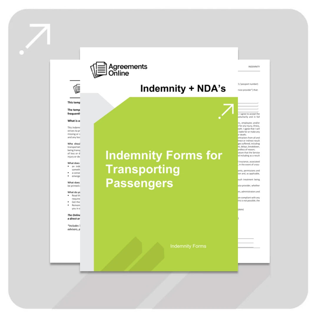 Indemnity Form Template - Transportation Services - South Africa