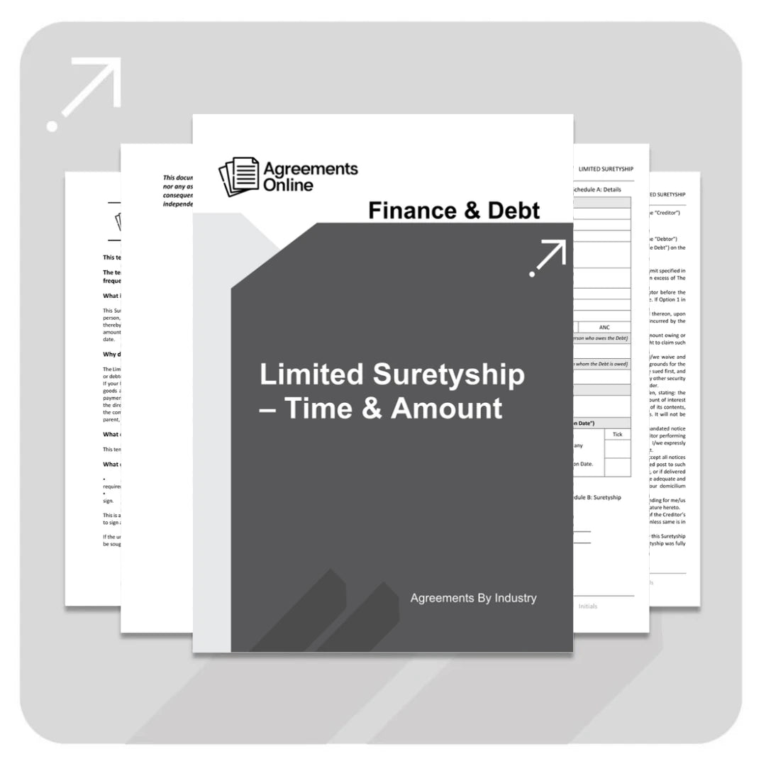 Limited Surety Template - Time and Amount - South Africa