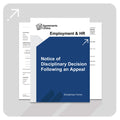 Notice of Disciplinary Decision Template - Following an Appeal - South Africa