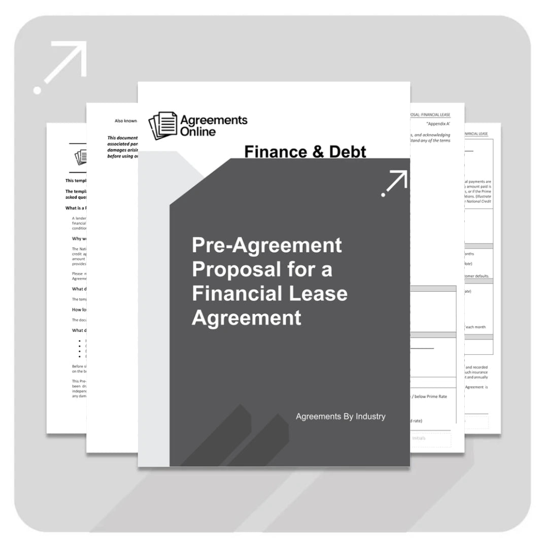 Pre Agreement Quotation - Financial Lease - South Africa